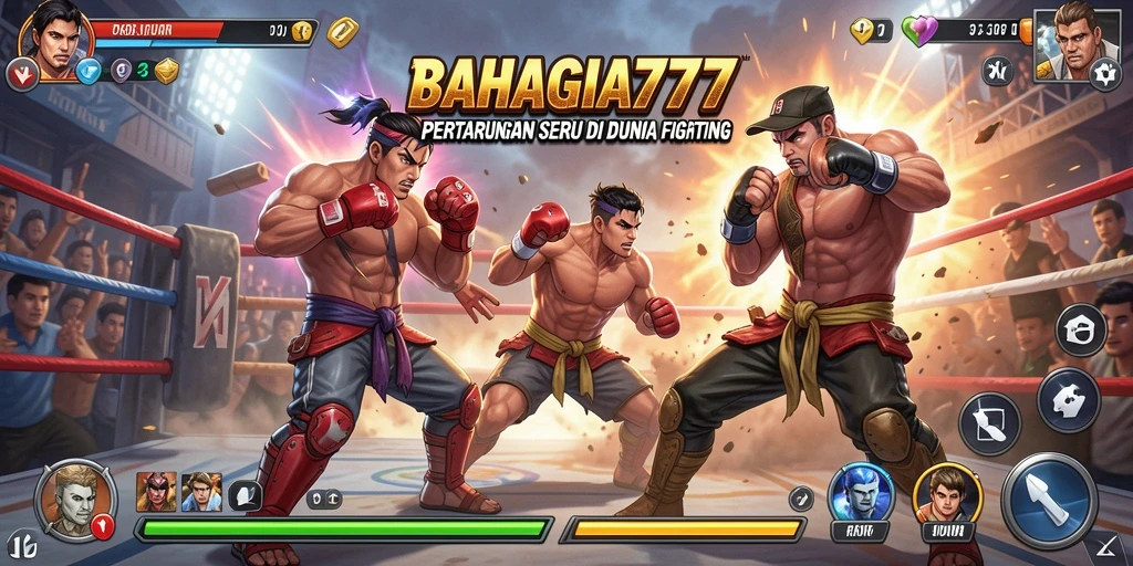 Tampilan gameplay BAHAGIA777 yang penuh aksi dan pertarungan dinamis.