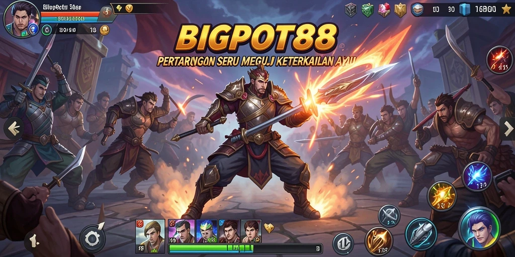 Tampilan gameplay <strong>BIGPOT88</strong> yang penuh aksi dan pertarungan mendebarkan.