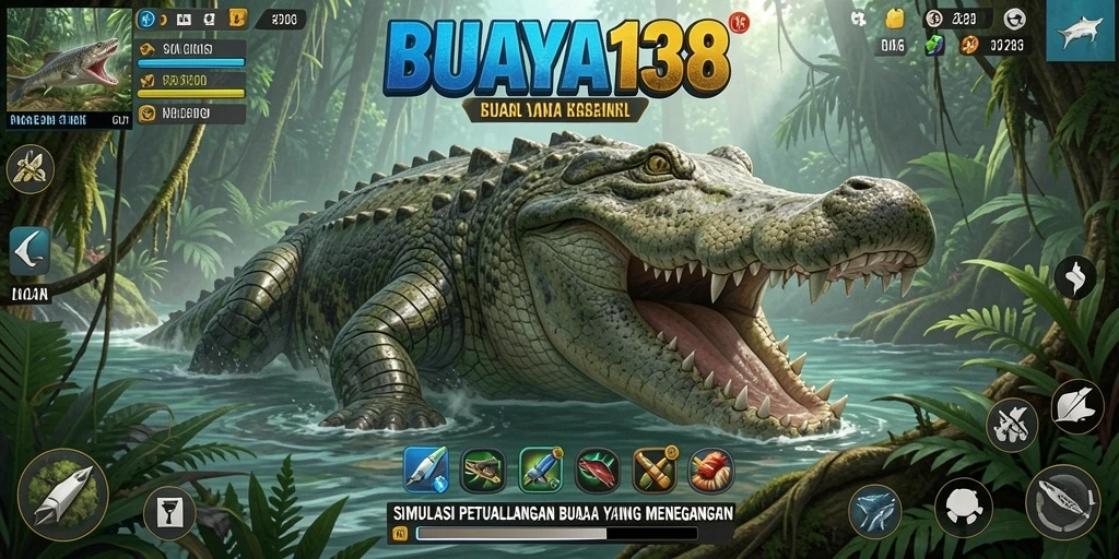 Screenshot BUAYA138 menampilkan gameplay buaya yang seru dan menegangkan.