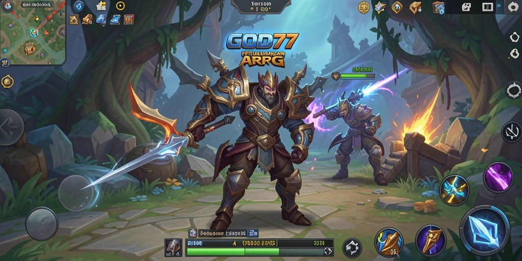 Tampilan gameplay menakjubkan dalam game ARPG GOD77.