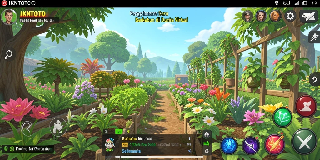 Tampilan gameplay IKNTOTO yang memukau saat berkebun.