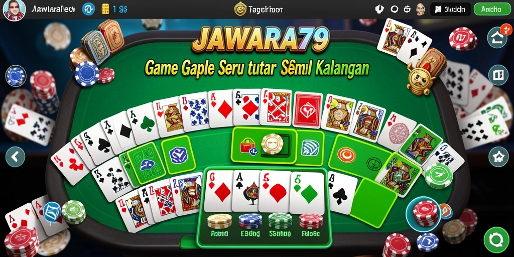 Tangkapan layar menunjukkan pengalaman bermain Gaple yang seru.