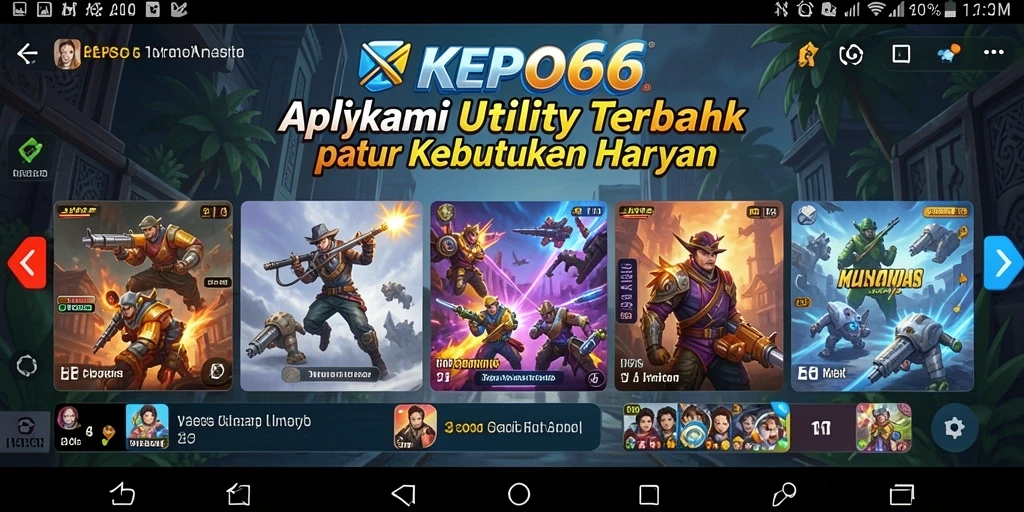 Tampilan utama KEPO66 dengan fitur-fitur Utility yang praktis