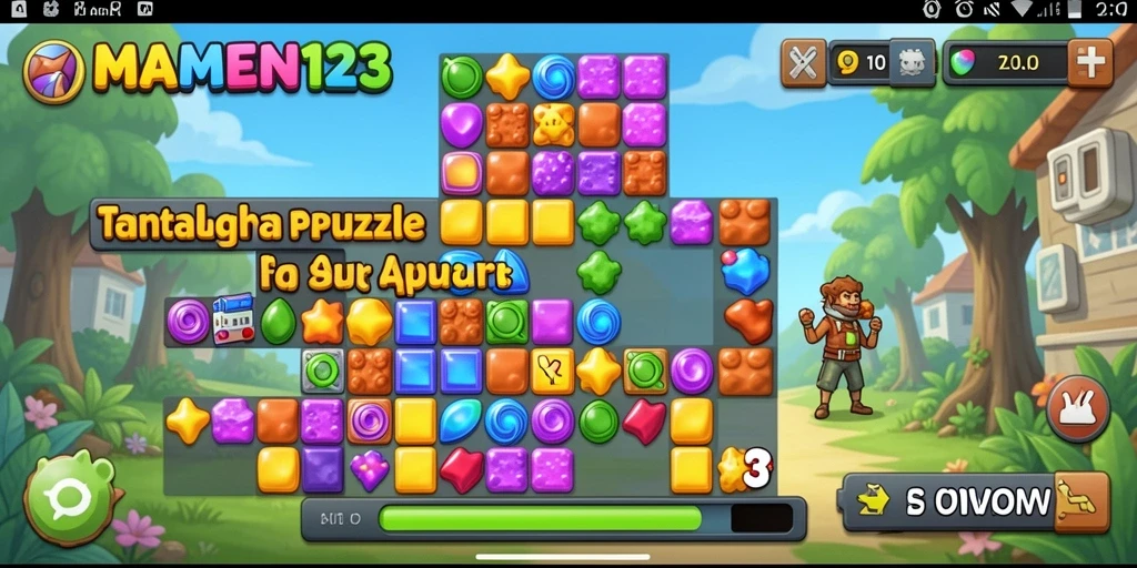 Gameplay menarik MAMEN123 dengan berbagai tantangan Puzzle.