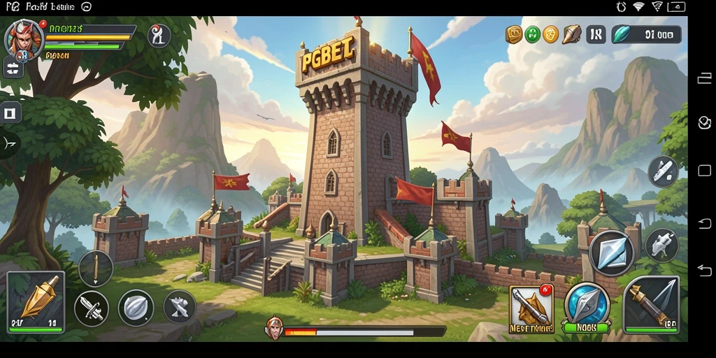 Tampilan gameplay PGBET yang menakjubkan dengan strategi Tower Defense.