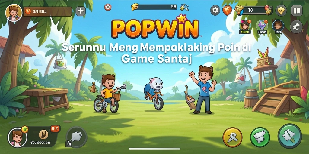 Tampilan menarik dari gameplay POPWIN yang mengasyikkan dan seru.